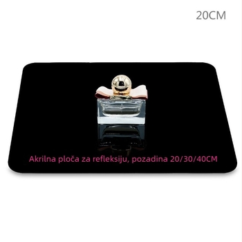Akrilna ploča za fotografiju s refleksijom, pozadina 20/30/40 cm, crno-bijela