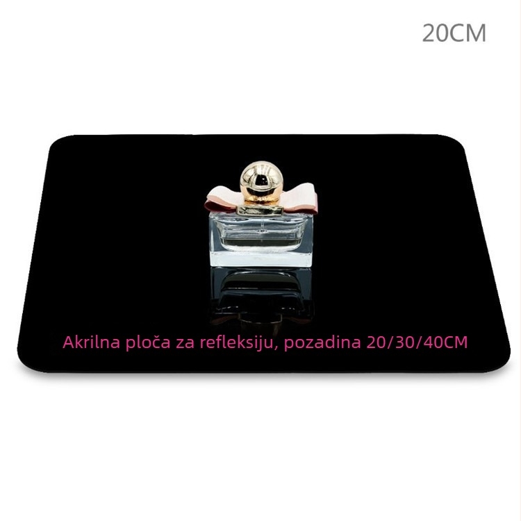 Akrilna ploča za fotografiju s refleksijom, pozadina 20/30/40 cm, crno-bijela