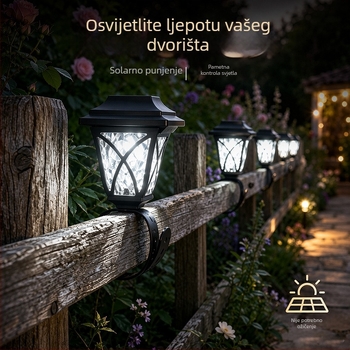 Nova solarna LED rasvjeta s trakom za pričvršćivanje, lampe za travnjak za ambijentalno uređenje dvorišta, vodootporne
