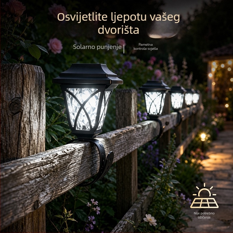 Nova solarna LED rasvjeta s trakom za pričvršćivanje, lampe za travnjak za ambijentalno uređenje dvorišta, vodootporne