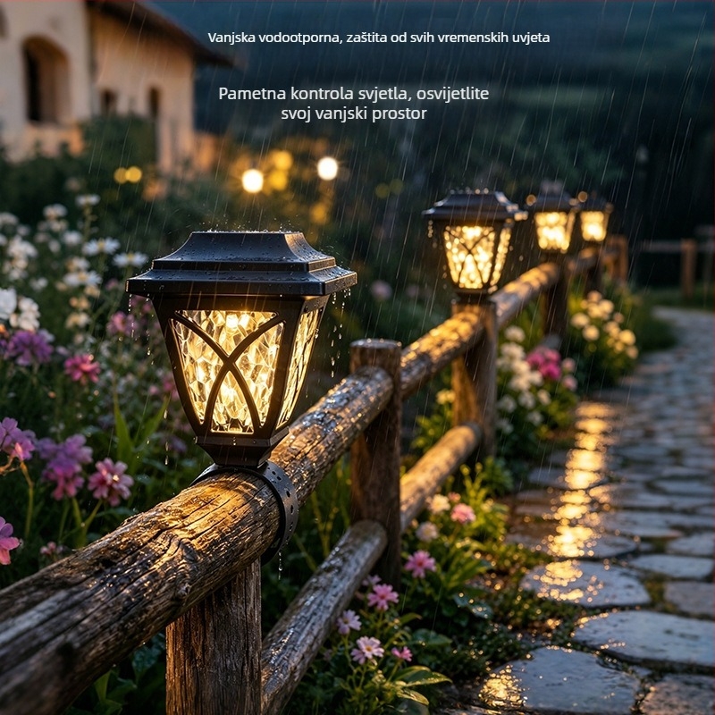 Nova solarna LED rasvjeta s trakom za pričvršćivanje, lampe za travnjak za ambijentalno uređenje dvorišta, vodootporne