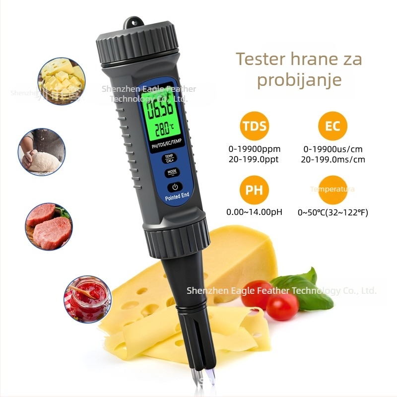 4-u-1 mjerni uređaj za kvalitetu vode s pH, TDS, EC i temperaturom