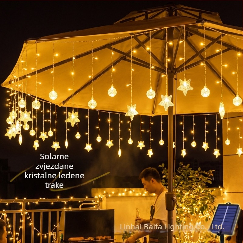 Solarne LED vanjske lampe za vrt i dvorište - ambijentalno osvjetljenje, pejzažno osvjetljenje dvorišta, vodopadne lampe, vodootporne viseće lampe