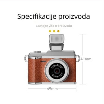 Nova retro mini kamera sa bljeskalicom za učenike — simpatičan video snimač i foto dodatak, kompaktni dizajn, nišna namjena