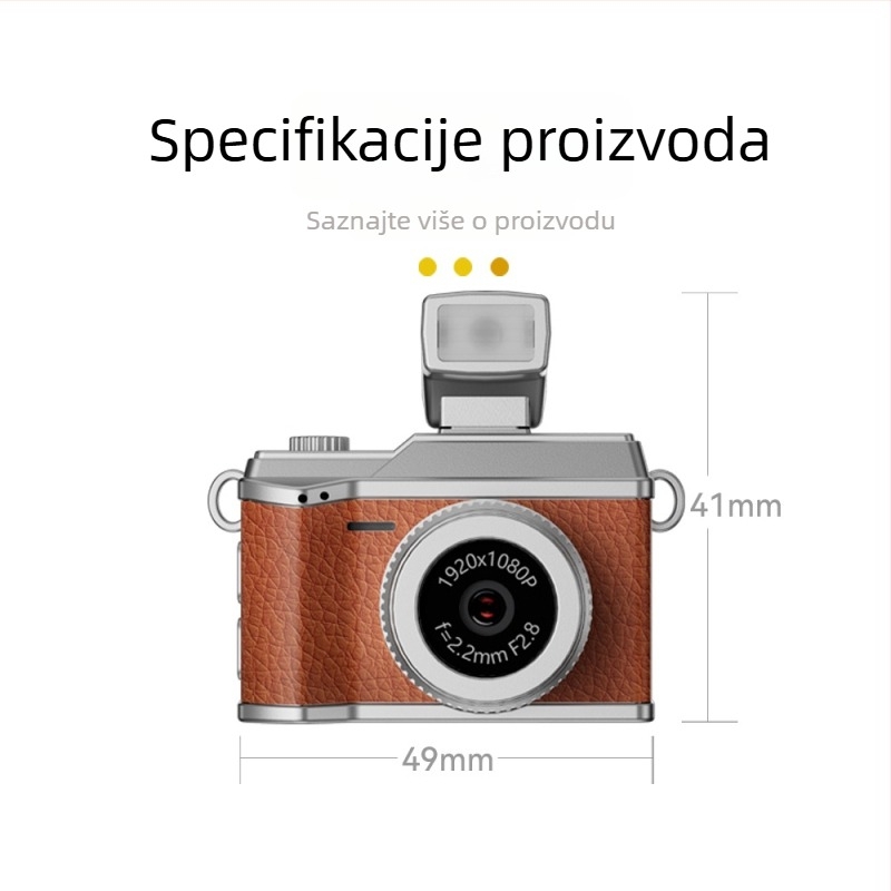 Nova retro mini kamera sa bljeskalicom za učenike — simpatičan video snimač i foto dodatak, kompaktni dizajn, nišna namjena