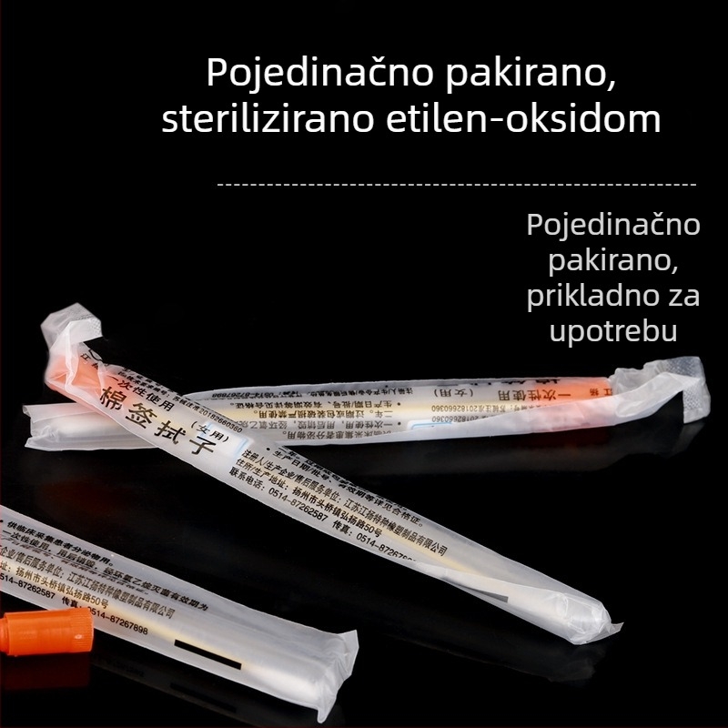Jednokratne sterilne dugačke pamucne štapiće za uzimanje uzoraka, za žensku uporabu