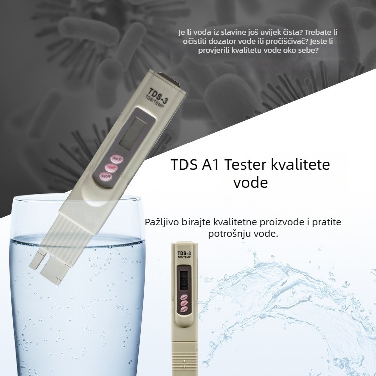 Prijenosni TDS tester i analizator kvalitete vode