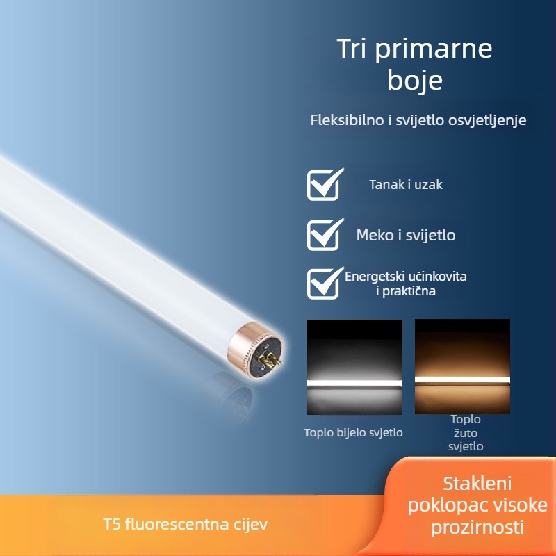 Foshan Lighting T5 LED dvostruko završena fluorescenska cijev za kućnu upotrebu
