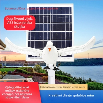 Ulična solarna svjetiljka u obliku goluba, 100 W integrirano vanjsko osvjetljenje