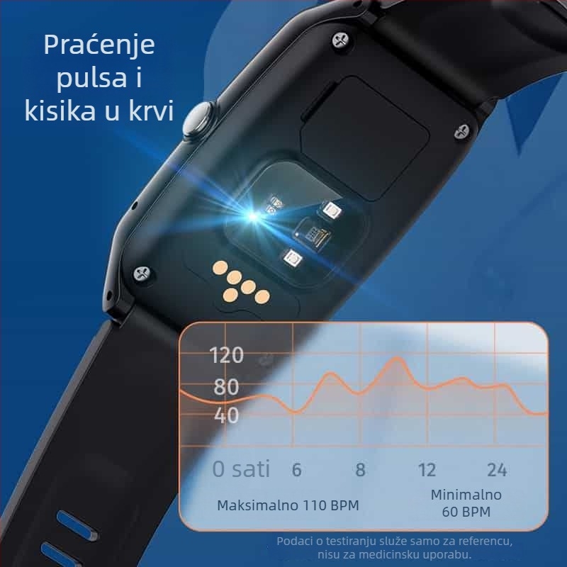 4G pametna narukvica za starije osobe s pozicioniranjem i funkcijom poziva, GPS praćenje