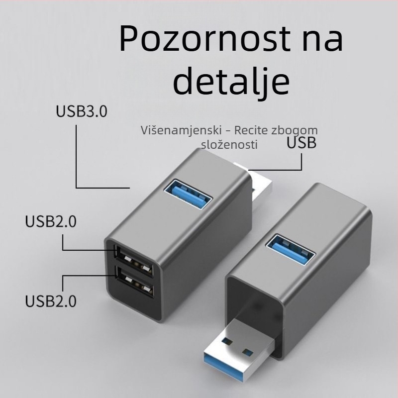 USB 3.0 hub s tri porta za laptop, docking stanica USB 2.0