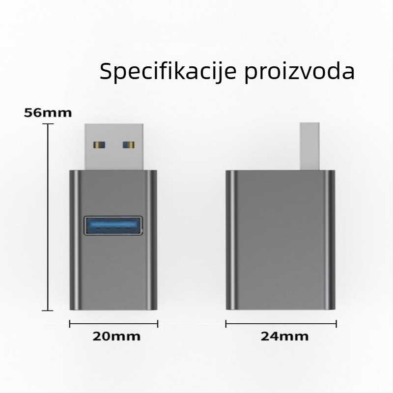 USB 3.0 hub s tri porta za laptop, docking stanica USB 2.0
