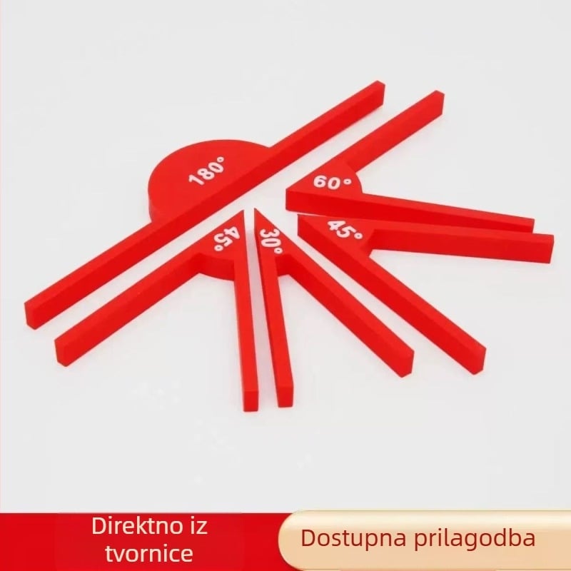 Alat za mjerenje kutova za geometrijsku nastavu — pomoćno sredstvo za djecu