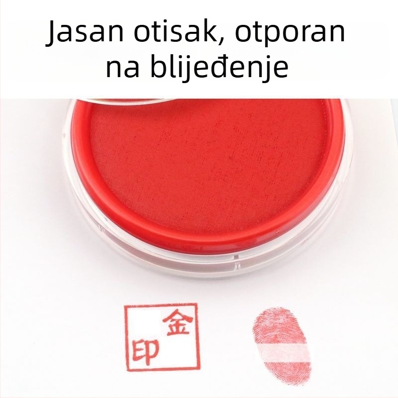 Okrugla podloga za brzo sušenje tinte za DIY zanate, crvena uljna tinta za pečatiranje, otisci ruke i prstiju
