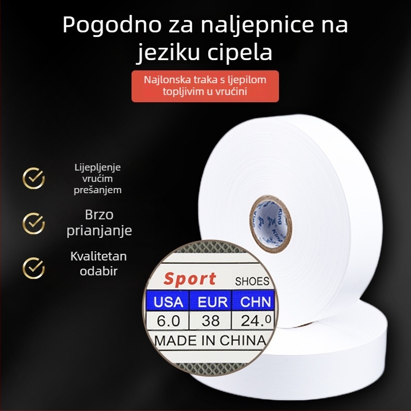 King Brand najlon traka – prazne perive etikete s topljivim ljepilom za etiketu jezika cipele, kućno tekstilo, madrace i tepisi