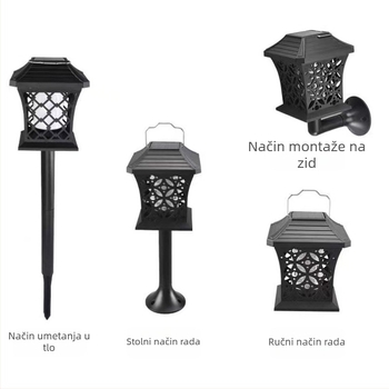 Solarne rasvjeta dvorišta, LED rasvjeta travnjaka i vrta, parkovski krajolik, usmjereno na drveće