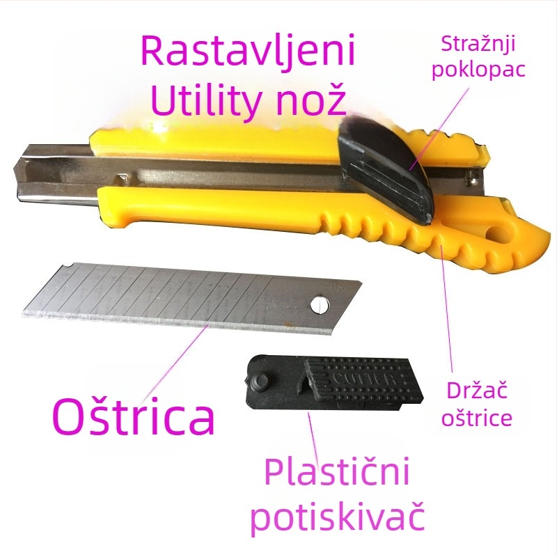 Oštrice za tapetni nož, 18 mm, za rezanje i ručne radove