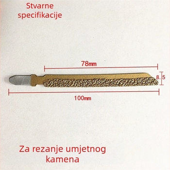 10 cm dijamantna pila za zakrivljene rezove umjetnog kamena, brazirana