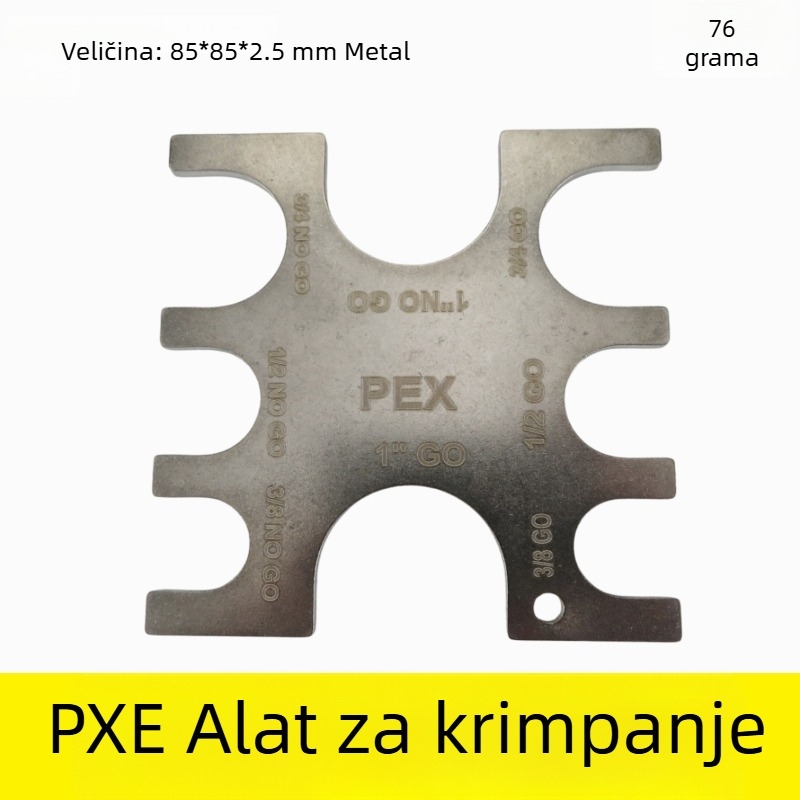 PEX alat za krimpanje s Go/No-Go mjerenjem za 3/8 inča cijevne spojeve, kućnu i komercijalnu upotrebu
