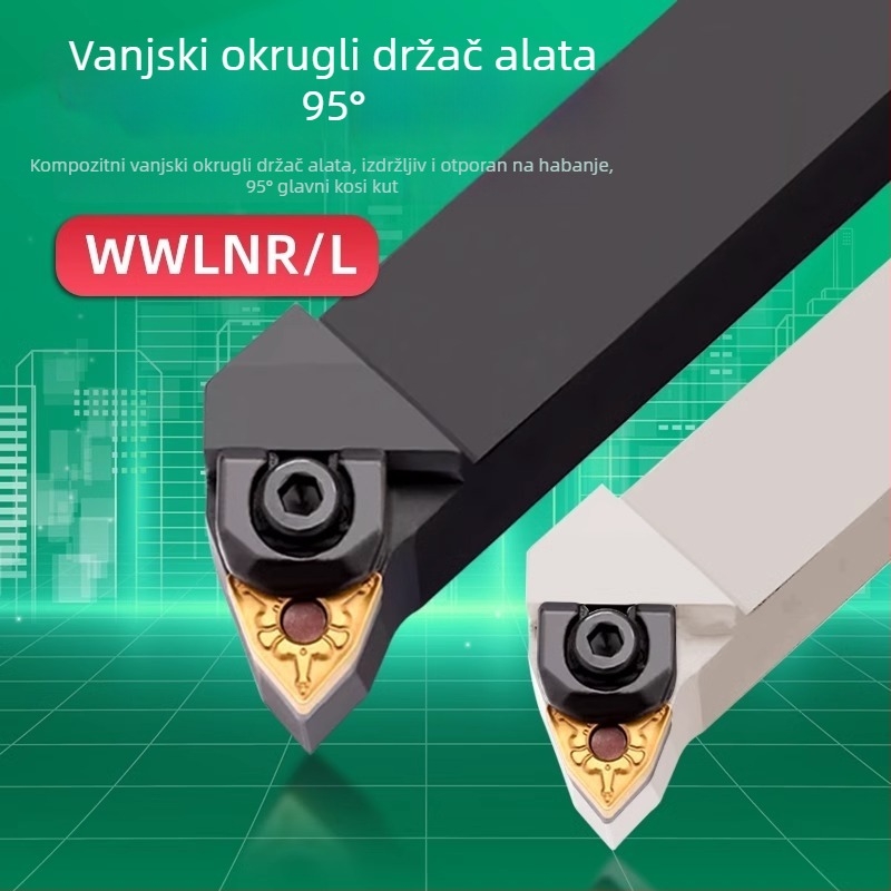 CNC alat za tokarski stroj, držač u obliku breskve za vanjsku obradu promjera, 95°, WWLNR2020K08 WWLNR2525M08 grubo