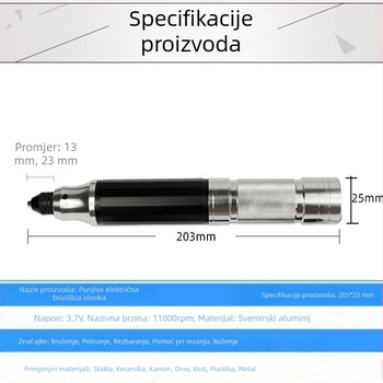 Mini električna ručna bušilica, prijenosna mala brusilica, gravirna olovka za rezbarenje nefrita, poliranje i brušenje