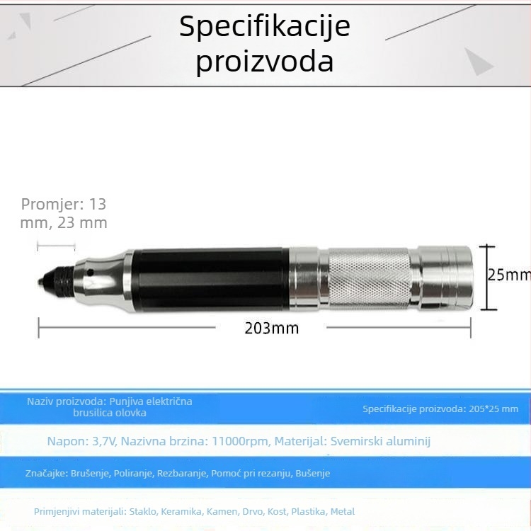 Mini električna ručna bušilica, prijenosna mala brusilica, gravirna olovka za rezbarenje nefrita, poliranje i brušenje