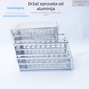 Aluminijski stalak za epruvete s 40 rupa, laboratorijski materijal za nastavu