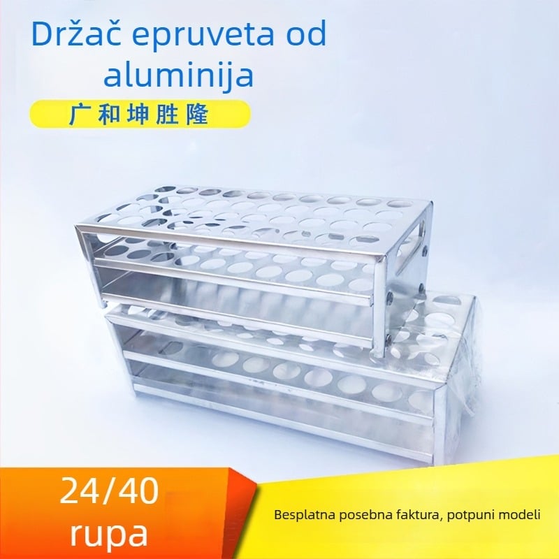Aluminijski stalak za epruvete s 40 rupa, laboratorijski materijal za nastavu