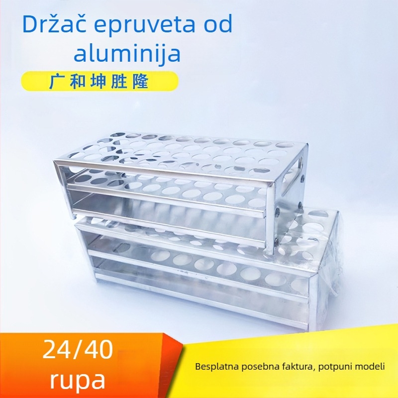 Aluminijski stalak za epruvete s 40 rupa, laboratorijski materijal za nastavu