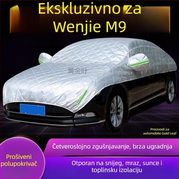 M9 Veliki polupokrivalo za automobil — zaštita od snijega, mraza i sunca, toplinska izolacija