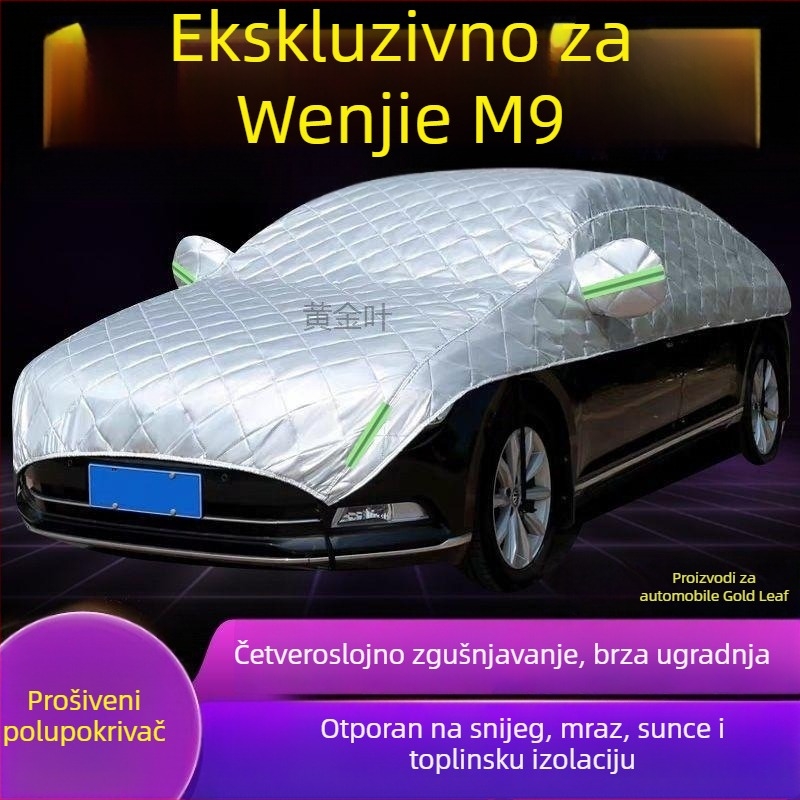 M9 Veliki polupokrivalo za automobil — zaštita od snijega, mraza i sunca, toplinska izolacija