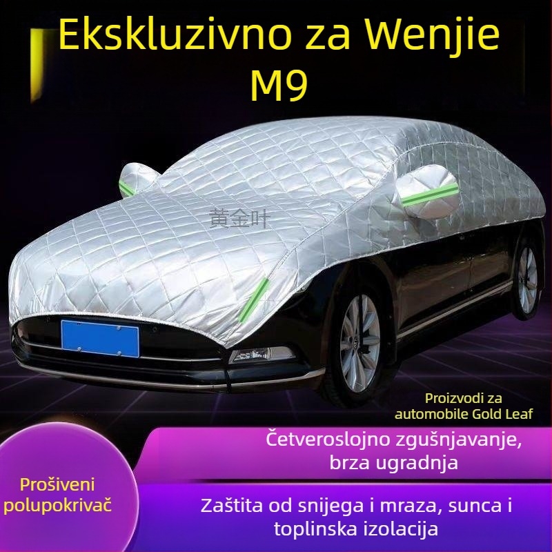 M9 Veliki polupokrivalo za automobil — zaštita od snijega, mraza i sunca, toplinska izolacija