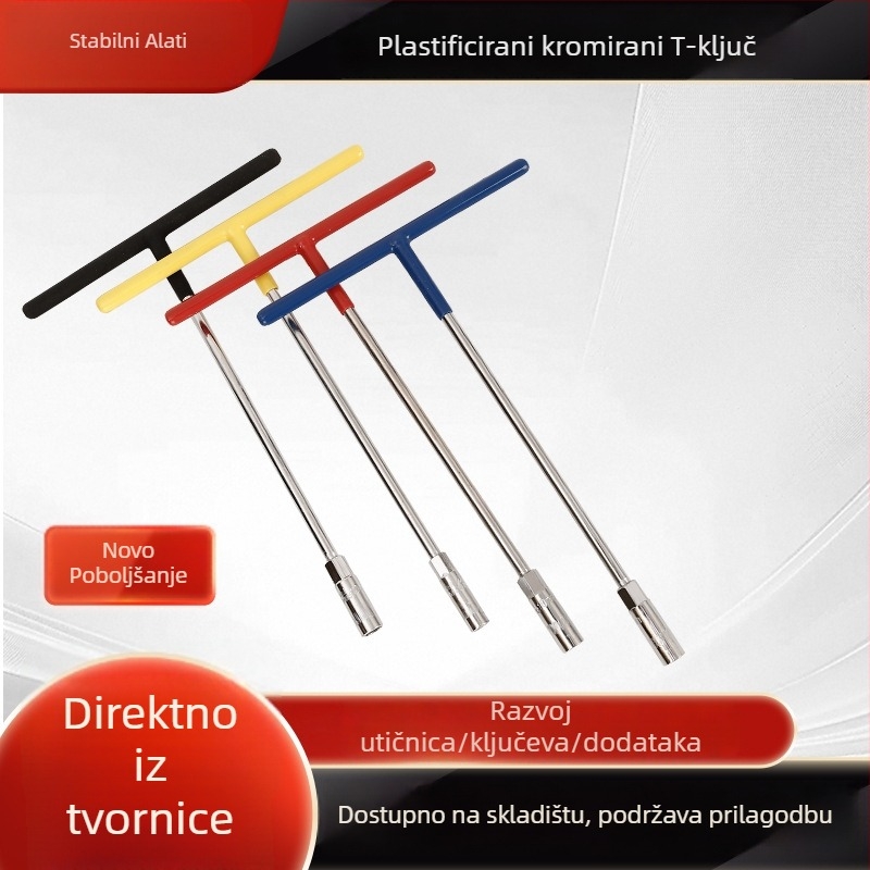 6-19 mm plastično obloženi T-ključ sa šesterokutnim nastavkom za popravak motocikala i električnih vozila