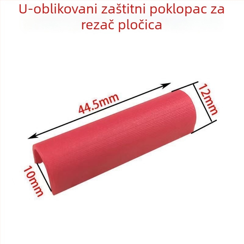 Set dodatne opreme za stroj za rezanje pločica i kamena: držač za pozicioniranje s brzim pritiskanjem, zaštitni poklopac za stopalo, gumeni jastučić i vijak za brzo pritiskanje