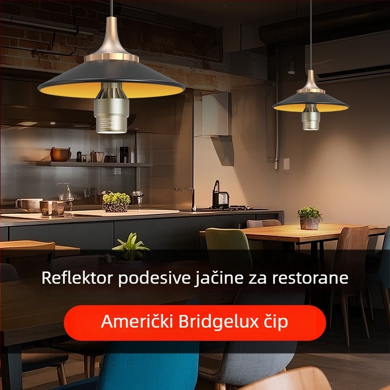 LED usmjerena svjetiljka za blagovaonu, E27 baza, podesivi fokus, osvjetljenje za restorane s roštiljem i hot pot