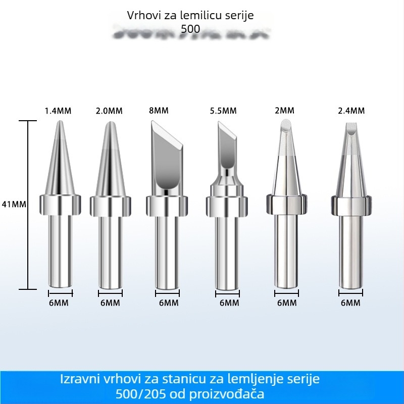 500M vrh za lemljenje 205H bez olova, 150W visokofrekventni, potkovasti i oštro krajnji vrh