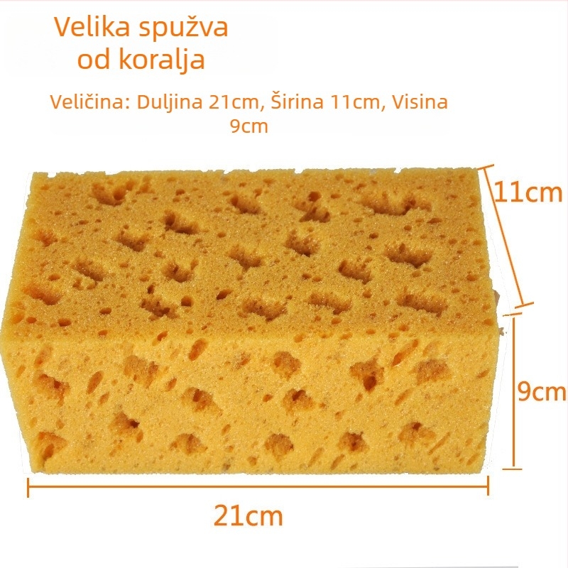 Velika spužva za pranje automobila s koralnim uzorkom i uzorkom saća