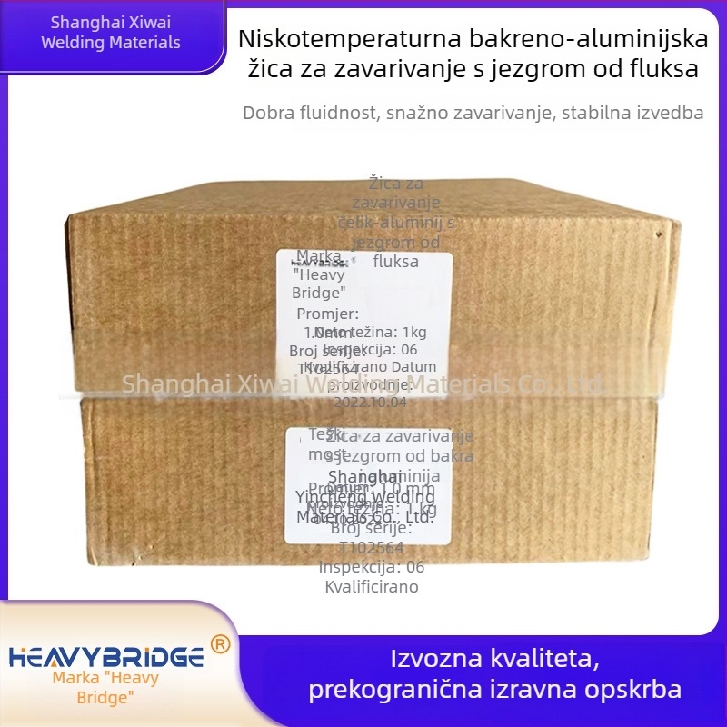 Žica za zavarivanje s jezgrom fluksa za niskotemperaturnu bakreno-aluminijsku leguru, oprema za transformator, modeli 7822/8902, aluminijsko-aluminijska jezgrom fluks žica