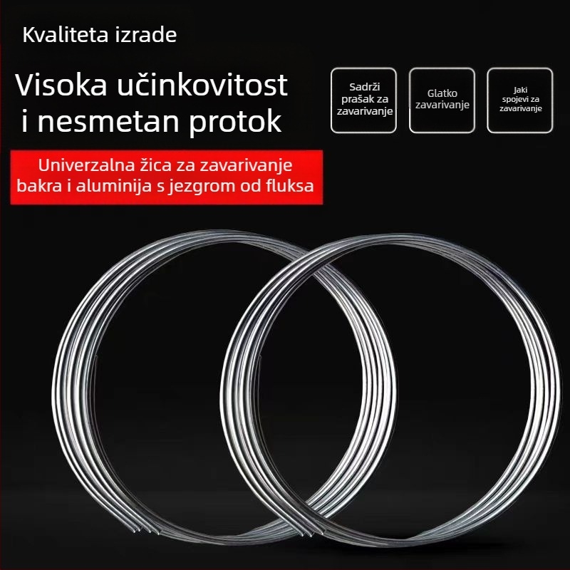 Žica za zavarivanje s jezgrom fluksa za niskotemperaturnu bakreno-aluminijsku leguru, oprema za transformator, modeli 7822/8902, aluminijsko-aluminijska jezgrom fluks žica