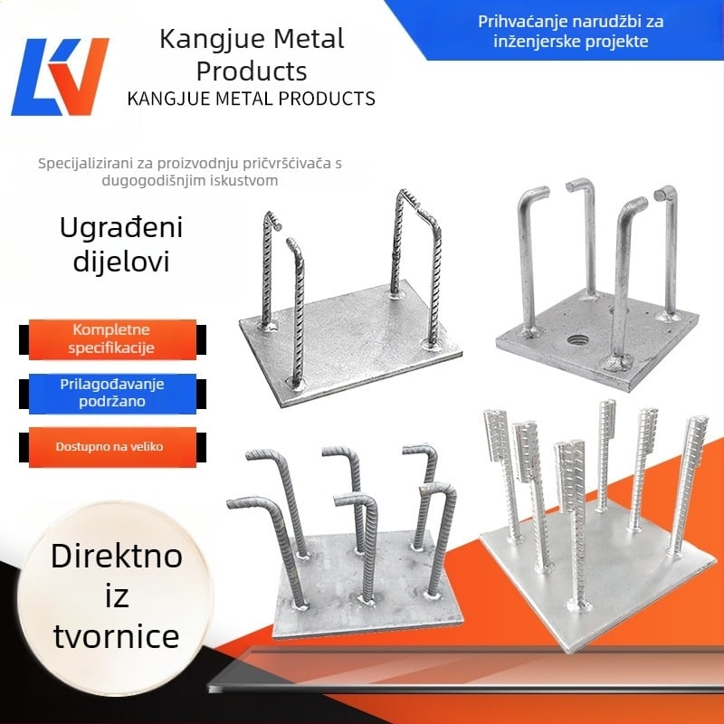 Galvanizirani ugrađeni dijelovi za mostove i čelične konstrukcije, ugrađene ploče i pribor za fasadne zavjese
