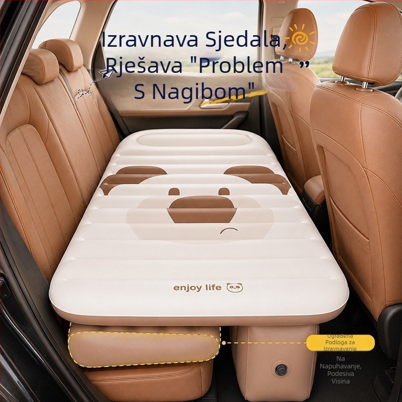 Novi automobilski napuhivački krevet, sklopivi zračni madrac za stražnju klupu, kamping ležaj