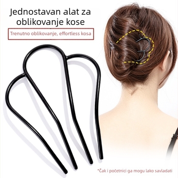 Metalni alat za oblikovanje čvora kose, U-oblikovana metalna kopča, dodatak za kosu