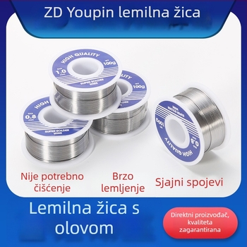 Sn63Pb37 olovna lemna žica za lemljenje, ultratankog promjera 0.3/0.4/0.5 mm, bez čišćenja