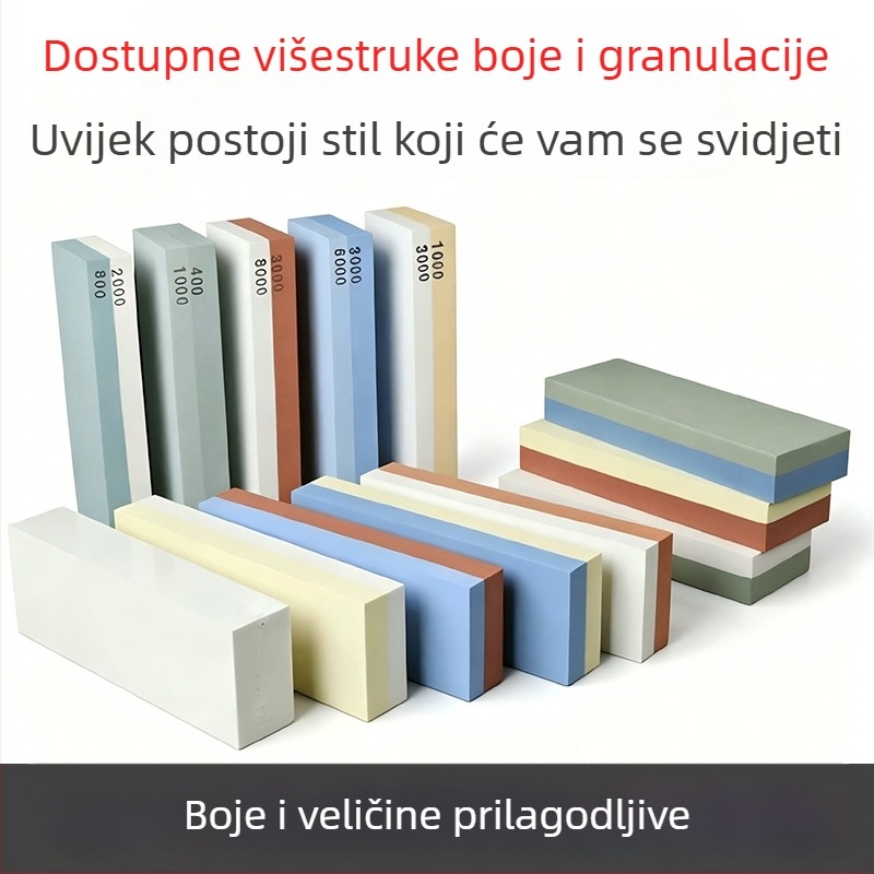 Dvostrani set kamenja za oštrenje s bijelim korundom, za kućnu i vanjsku upotrebu, komplet za oštrenje noževa