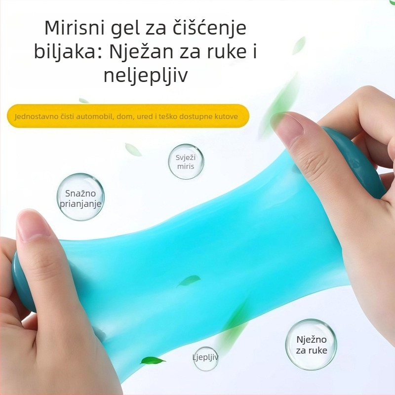 Alat za čišćenje prozorskih žljebova s ponovo upotrebljivim mekanim gelom za uklanjanje prašine i čišćenje praznina