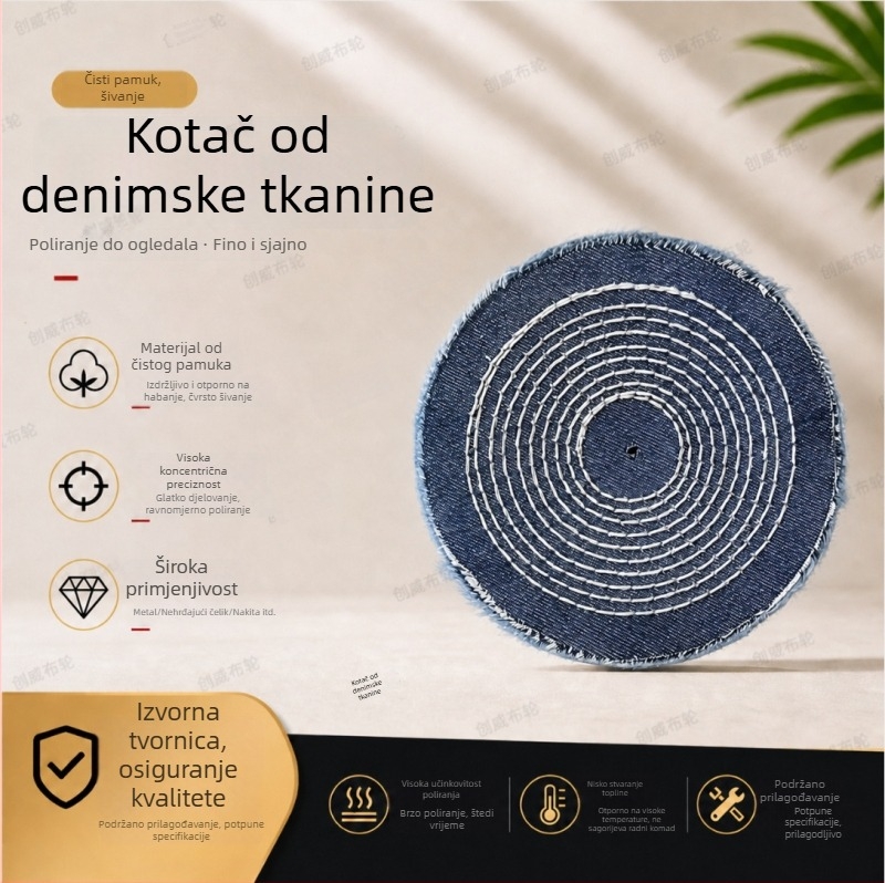 Denim krug za poliranje – za drvo, namještaj, nakit i metalne dijelove