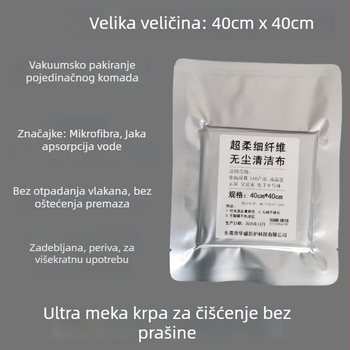 40 cm prašine bez nano čistilna krpa, individualno pakirana, ultrafina krpa za leće, mikro-nano vlakna za bešumni brisanje