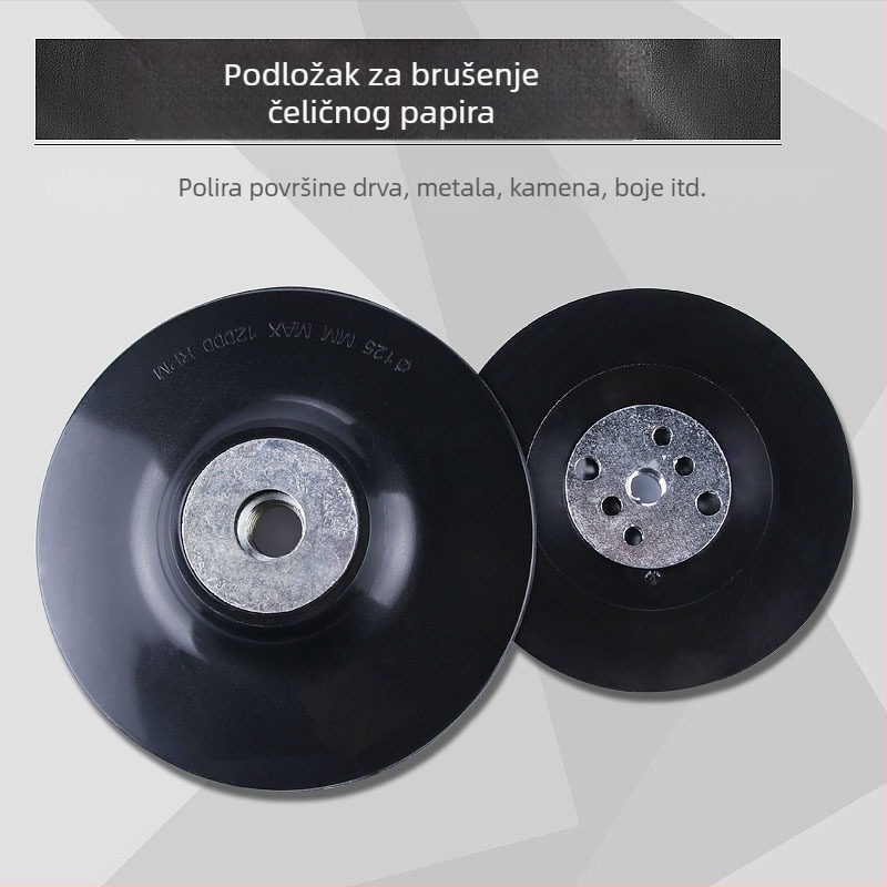 Plastična baza za brusilicu s diskovima, kompatibilna s brusnim diskovima i polirajućim jastučićima