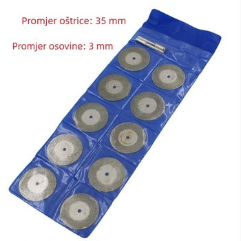 35 mm dijamantni disk za rezanje i abrazivni kotač za jade kamen, za električnu brusilicu