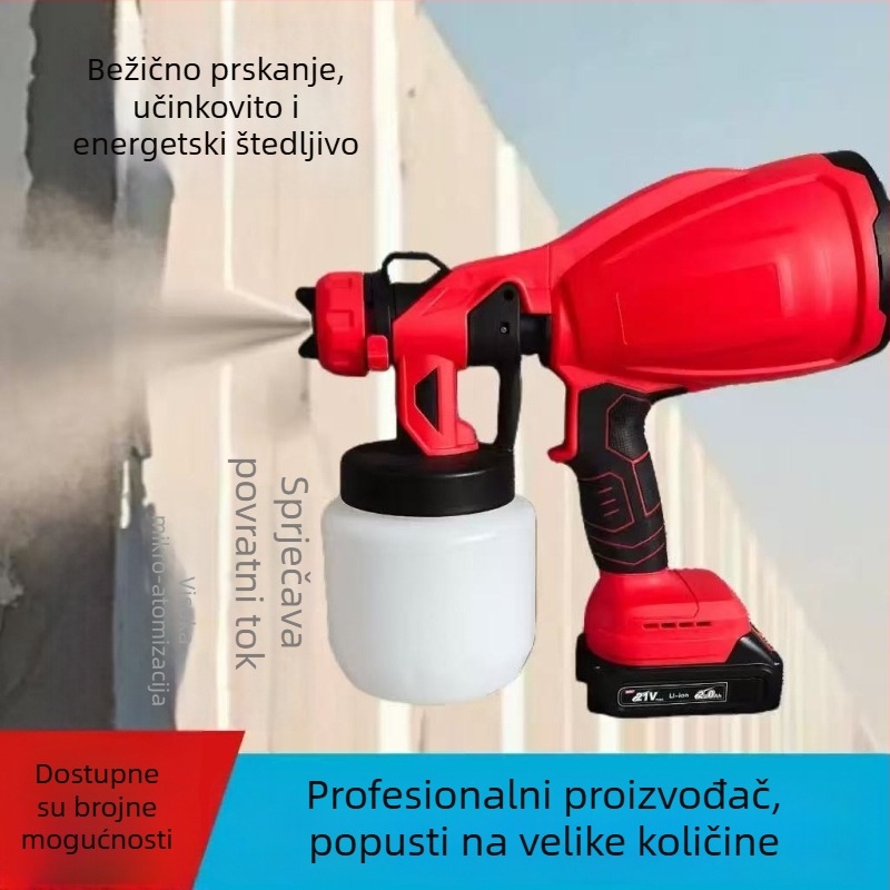 Električni pištolj za prskanje boje, visoke snage litij baterije, odvojivi, višefunkcionalni